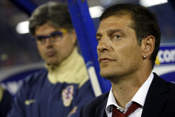 Zagreb, 050909.
Stadion Maksimir.
Nogometna utakmica kvalifikacija za SP u Juznoj Africi 2010. izmedju Hrvatske i Bjelorusije.
Na slici: Slaven Bilic.
Foto: Goran Mehkek / CROPIX
