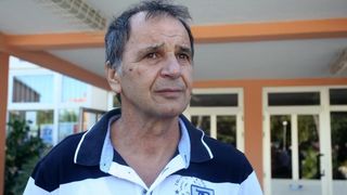 Zadar – U Osnovnoj skoli Sime Budinica, ravnatelj Ivan Cular postavio je lik gospe u stijeni. Photo: Dino Stanin/PIXSELL