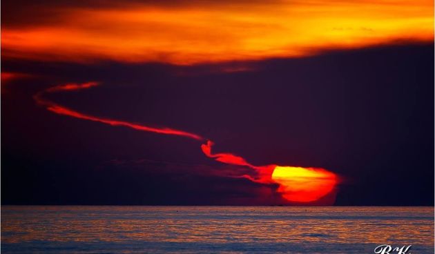 Boris Kačan: Bonaca u vrijeme zalaza na moru i skriveni nadolazeći kumulonimbus, Zadar 11.7.2008.