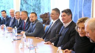 Predsjednica RH primila predstavnike Domoljubne koalicije i Hrvatska raste na konzultacije. Foto: Goran Stanzl/PIXSELL