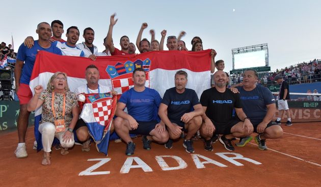Slavlje hrvatskih tenisača nakon pobjede nad SAD-om