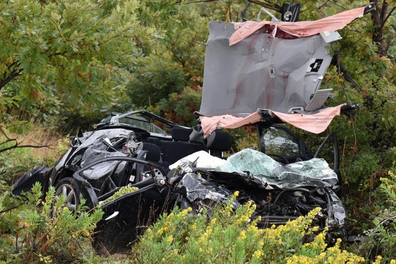 Jutros oko 9:30 na autocesti A1 kod cvoza Zadar1 dogodila se teska prometna nesreca u kojoj je smrtno stradala jedna osoba. Photo: Dino Stanin/PIXSELL