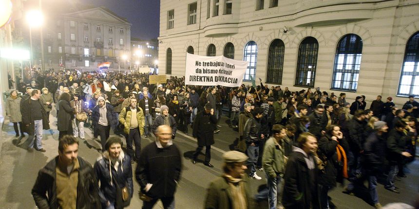 Prosvjed (Foto: Goran Mehkek / CROPIX )