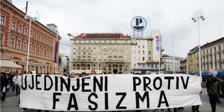 Prosvjed protiv fasizma, Foto: Hina Prosvjed protiv fasizma, Foto: Hina