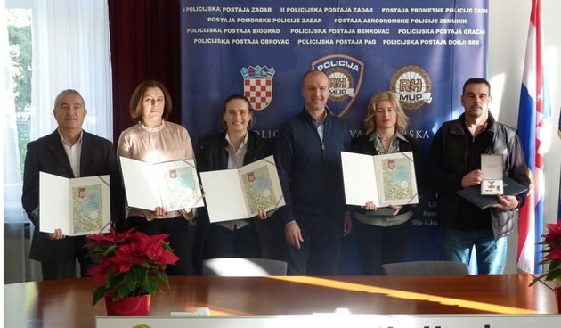 Predsjednica odlikovala petero službenika PU zadarske