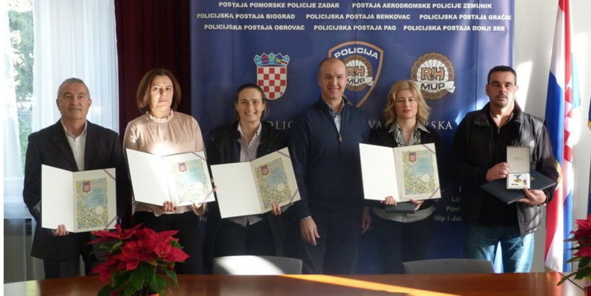 Predsjednica odlikovala petero službenika PU zadarske