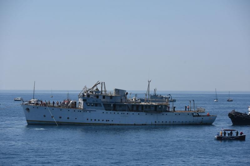 Premantura: Admiralski brod Vis potopljen kako bi postao ronilačka atrakcija. Photo: Duško Marušić/PIXSELL