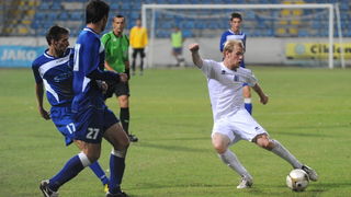 Zadar, 210911. 
Stadion Stanovi.
Nogometna utakmica Kupa Hrvatske, Zadar – Karlovac.
Na fotografiji: igrac Karlovca Edin Husic.
Foto: Andrija Lucic / CROPIX