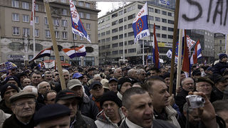 Zadarski branitelji na prosvjedu u Zagrebu 26. veljace 2011, Foto: Leo Banic Zadarski branitelji na prosvjedu u Zagrebu 26. veljace 2011, Foto: Leo Banic