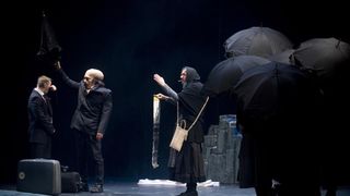 08.11.2013., Zagreb – Premijera predstave Osmi povjerenik, po romanu Renata Baretica, u reziji Sase Anocica. Photo: Daniel Kasap/PIXSELL