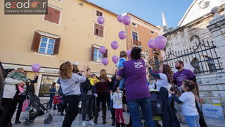 Zadarski Palčići pustili u zrak stotine ljubičastih balona