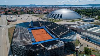 Zračne snimke teniskog terena na VIšnjiku