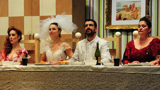 Zadar, 28.01.2013. snimio: Nenad Marčev 
HNK Šibenik 
Drama 
Bertolt Brecht: 
Pir malograđana 
redatelj: Dražen Ferenčina 
igraju: Žarko Potočnjak, Janko Popović – Volarić 
Helena Minić , Robert Ugrina, Vinko Štefanac 
Oriana Kunčić, Franka