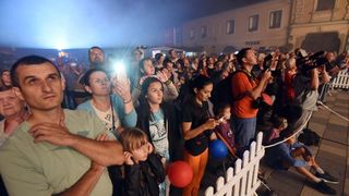 18. Spancirfest – Festival grada i gradskih setaca. 3D mapping na procelju Gradske vijecnice. TBF,  Photo: Vjeran Zganec Rogulja/PIXSELL