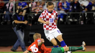 Zagreb, 050909. Stadion Maksimir, kvalifikacijska utakmica skupine 6 za Svjetsko nogometno prvenstvo u Juznoafrickoj Republici, susret reprezentacija Hrvatske i Bjelorusije. Na slici: Ivica Olic. Foto: Damir Krajac / CROPIX