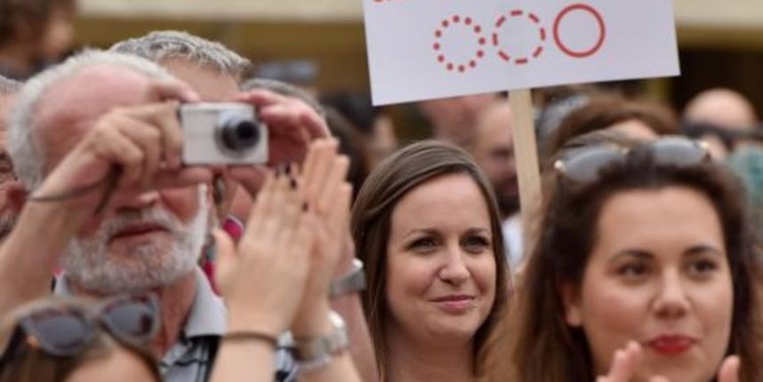 Skup podrške cjelovitoj kurikularnoj reformi “Hrvatska može bolje” na zadarskom Narodnom trgu. Photo. Dino Stanin/PIXSELL
