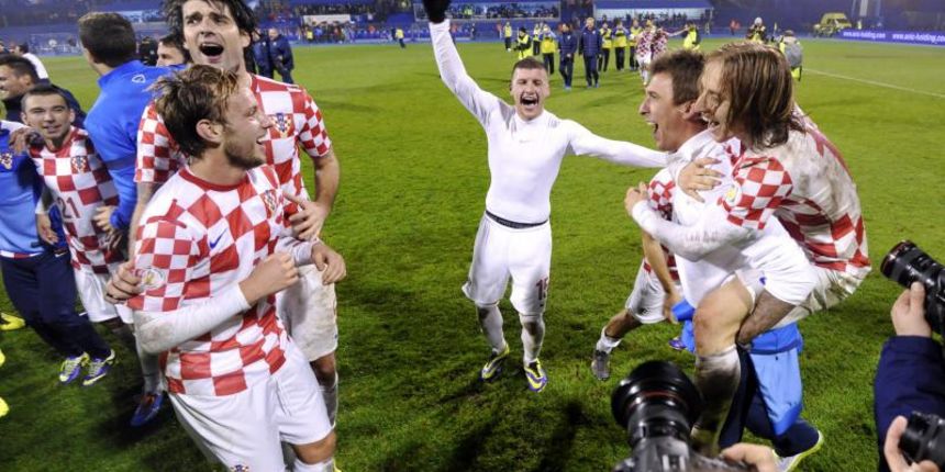 Stadion Maksimir, Zagreb – Dodatne kvalifikacije za SP 2014., Hrvatska – Island 2-0, Fešta nakon utakmice. Foto: PIXSELL