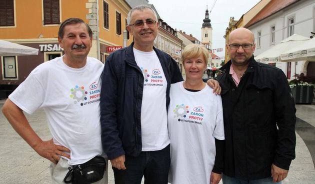 Cakovec – Sindikati najavili kako su prikupili dovoljno potpisa za referendum o outsourcingu. Photo: Vjeran Zganec Rogulja/PIXSELL Autor  Vjeran Zganec Rogulja/PIXSELL Ključne riječi  zakon, sindikati, potpisi, Gesetz, sindikati, Zeljko Stipic, LAW, outso