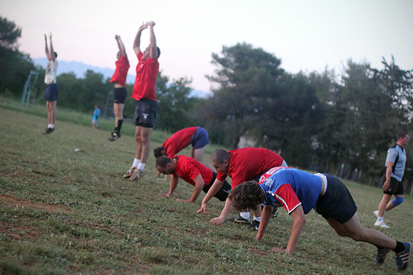 Trening zadarskih ragbijaša u Zemuniku (foto:Saša Čuka)