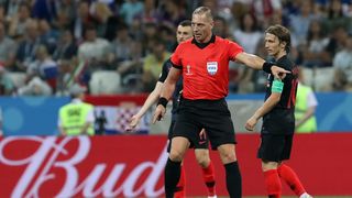 Niznji Novgorod, Rusija – Svjetsko nogometno prvenstvo 2018., osmina finala, Hrvatska – Danska 4-3 (1-1, 1-1).