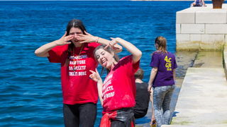 Ludijada maturanata na zadarskoj rivi 17. svibnja 2016. Foto: Bojan Bogdanić