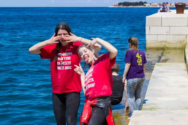 Ludijada maturanata na zadarskoj rivi 17. svibnja 2016. Foto: Bojan Bogdanić