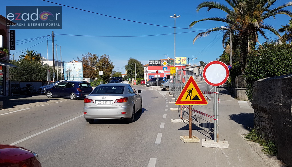 Zbog radova zatvorena Ulica Put Bokanjca od križanja s Putem Nina do križanja s Benka Benkovića