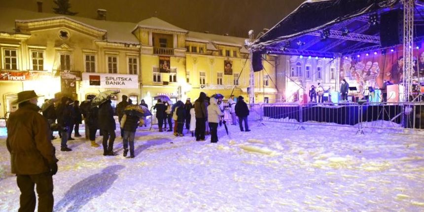 Samobor – Na glavnom gradskom trgu predajem kljuceva grada proglasena je Fasnicka republika i poceo 189. Samoborski fasnik. Photo: Davor Visnjic/PIXSELL