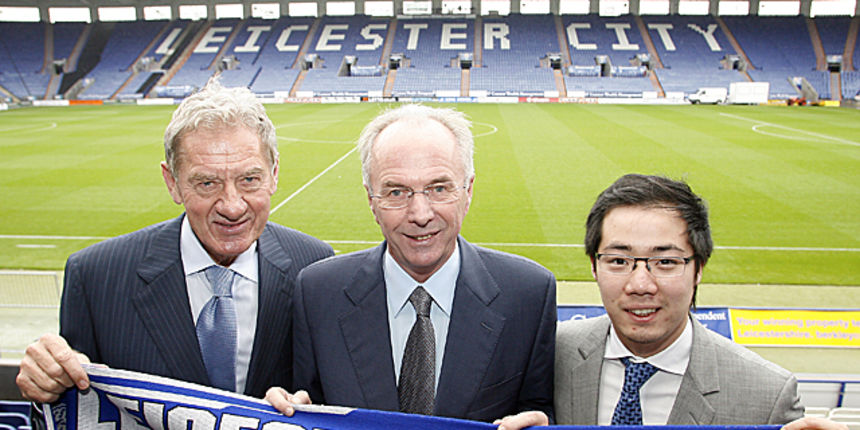 Leicester City announce the appointment of Sven Goran eriksson as manager, Also pictured is chairman Milan Manderic and owner Aiyawatt Raksriaksorn Leicester City announce the appointment of Sven Goran eriksson as manager, Also pictured is chairman Milan Manderic and owner Aiyawatt Raksriaksorn