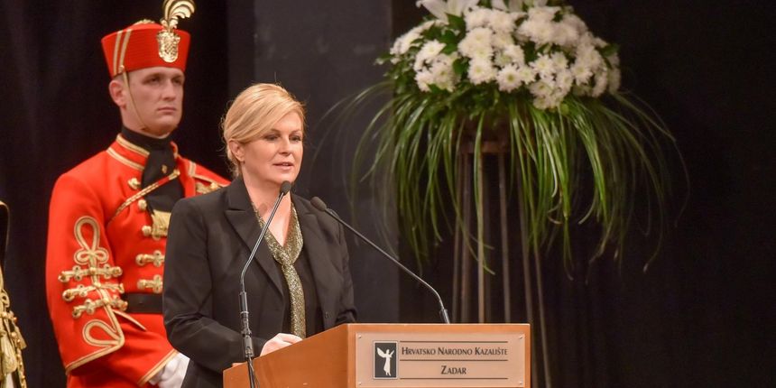 Svečana akademija u HNK Zadar, VRO Maslenica, Kolinda Grabar Kitarović