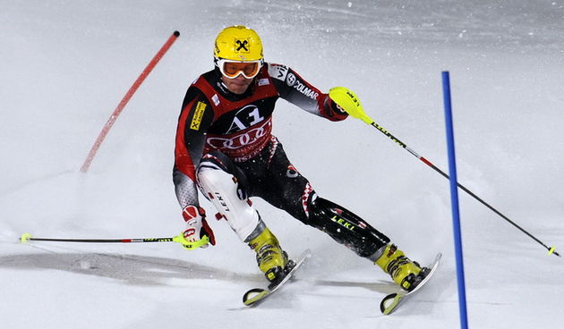 Schladming, 250111. Fis Audi World Cup, Svjetski skijaski kup, nocna slalomska utrka u austrijskom Schladmingu. Na slici: Ivica Kostelic na stazi. Foto: Drago Sopta / CROPIX