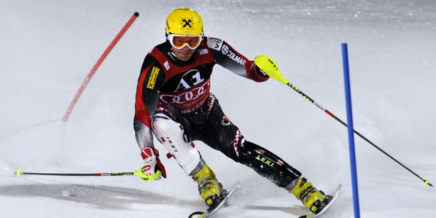 Schladming, 250111. Fis Audi World Cup, Svjetski skijaski kup, nocna slalomska utrka u austrijskom Schladmingu. Na slici: Ivica Kostelic na stazi. Foto: Drago Sopta / CROPIX