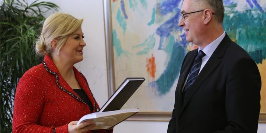 Kolinda Grabar-Kitarović i Branko Hrvatin, Foto: Hina Kolinda Grabar-Kitarović i Branko Hrvatin, Foto: Hina