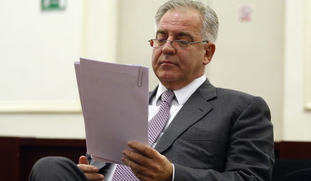 Zagreb, 121112.Zupanijski sud.Ivo Sanader pojavio se na Zupanijskom sudu na nastavku sudjenja za slucaj Ina Mol.Na fotografiji: Ivo Sanader.Foto: Tomislav Kristo / CROPIX