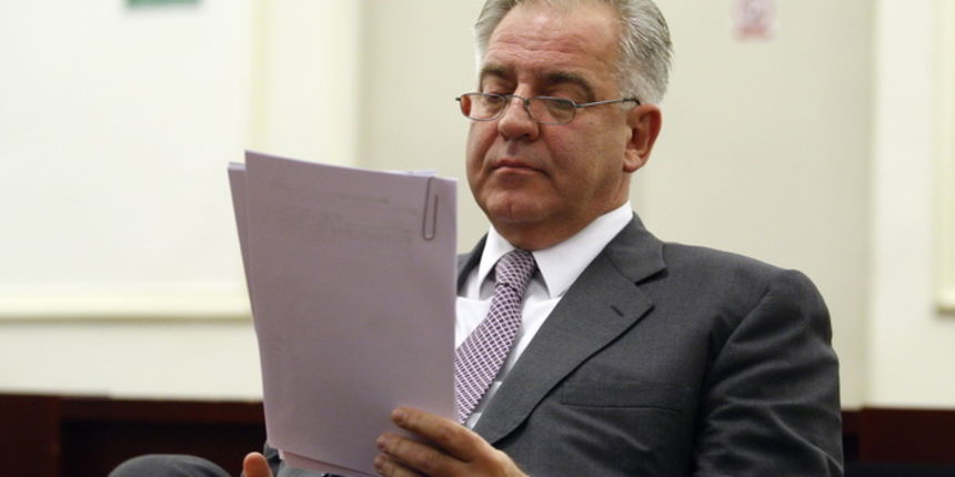 Zagreb, 121112.Zupanijski sud.Ivo Sanader pojavio se na Zupanijskom sudu na nastavku sudjenja za slucaj Ina Mol.Na fotografiji: Ivo Sanader.Foto: Tomislav Kristo / CROPIX