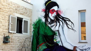 Street Art umjetnik Finbarr Fin DAC stvara u Ražancu, Foto: Nenad Nešović Street Art umjetnik Finbarr Fin DAC stvara u Ražancu, Foto: Nenad Nešović