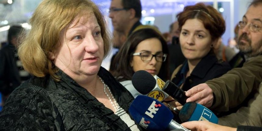 Zagreb – Ministrica kulture Andrea Zlatar Violic na Zagrebackom velesajmu otvorila 37. medjunarodni sajam knjiga i ucila Interliber. Photo: Davor Visnjic/PIXSELL