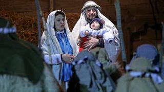 Zagreb – Zupa bl. Ivana Merza u sklopu zivih jaslica na krizanju Zagrebacke avenije i Zagrebacke ulice organizirala je “Rodjenje Bozica u Spanskom”, scenski prikaz Isusova rodjenja. Photo: Igor Kralj/PIXSELL