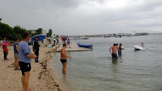Otok Vir gotovo je potopljen uslijed jakog kišnog i grmljavinskog nevremena koje traje već drugi dan, Photo: Damir Špehar/PIXSELL Otok Vir gotovo je potopljen uslijed jakog kišnog i grmljavinskog nevremena koje traje već drugi dan, Photo: Damir Špehar/PIXSELL