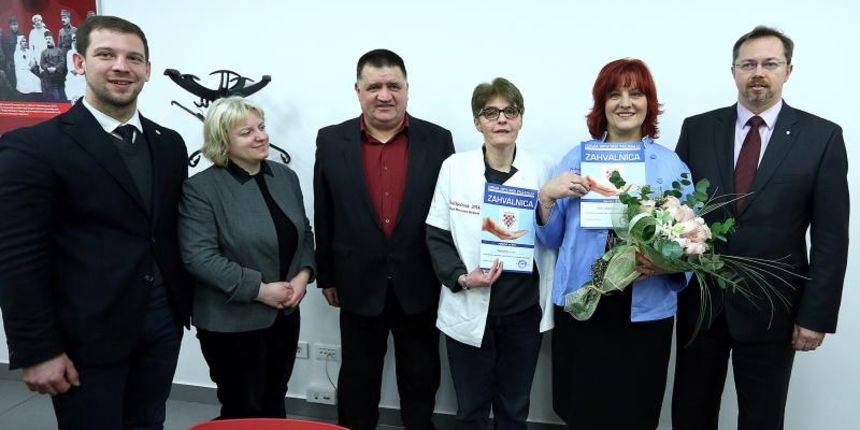 Zagreb – U zgradi Crvenog kriza Udruga hrvatskih pacijenata proglasila je najsestru i najlijecnika 2014. god. Photo: Goran Stanzl/PIXSELL Autor  Goran Stanzl/PIXSELL Ključne riječi  Tatjana Prendja Trupec, Sinisa Varga, proglasenje, najdoktor, Marijo Drl