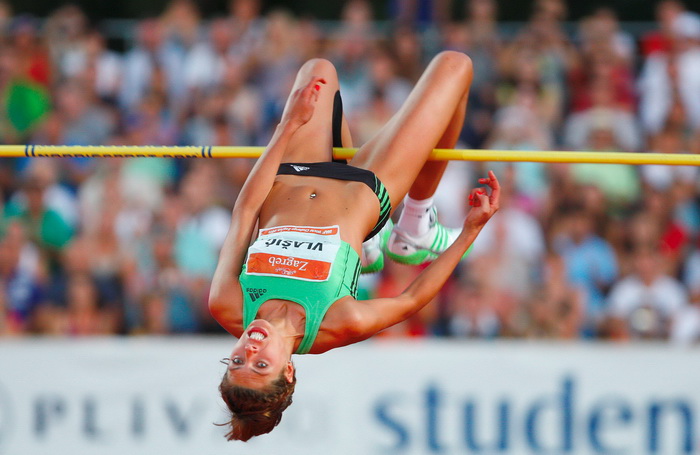 Zagreb, 130911.
IAAF World Challenge Zagreb 2011, 
61. memorijal Borisa Hanzekovica na atletskom stadionu Mladost na Savi.
Na slici: Blanka Vlasic.
Foto: Goran Mehkek / CROPIX