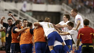 Split 050810.
Stadion NK Hajduka u Poljudu
Predkolo Evropskog kupa : NK Hajduk – Dinamo Bukurest
Na fotografiji : slavlje.
Foto: Vladimir Dugandzic / CROPIX Split 050810.
Stadion NK Hajduka u Poljudu
Predkolo Evropskog kupa : NK Hajduk – Dinamo Bukurest
Na fotografiji : slavlje.
Foto: Vladimir Dugandzic / CROPIX