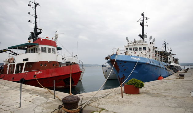 Zadar, 040510.
Biogradjani su uspjeli sto mnogi drugi nisu – u svojoj luci osigurati izdvojeno prekrcajno mjesto za ribarske brodove.
Foto: Jure Miskovic / CROPIX