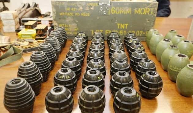 U policijskoj upravi odrzana je konferencija za medije povodom dovrsenih kriminalistickih istrazivanja na okolnosti nedozvoljenog posjedovanja oruzja i eksplozivnih tvari. Photo: Dusko Jaramaz/PIXSELL