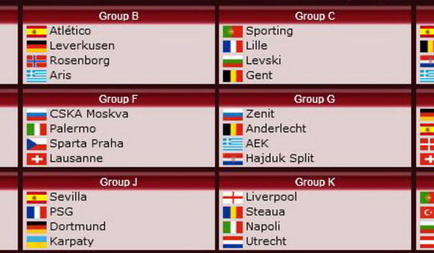 Zdrijeb skupina Europa lige