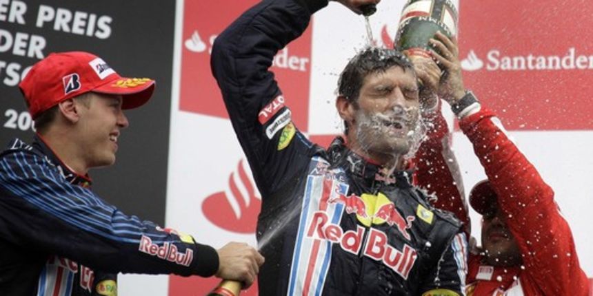 Mark Webber na podiju, Foto: Reuters