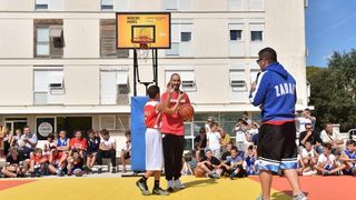 Kid’s Day na Forumu: Vassilis Spanoulis s klincima zaigrao basket 3na3, Foto: Dino Stanin/PIXSELL