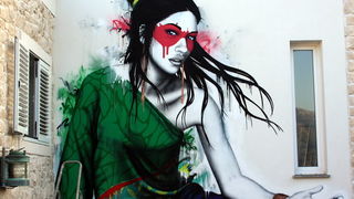 Street Art umjetnik Finbarr Fin DAC stvara u Ražancu, Foto: Nenad Nešović Street Art umjetnik Finbarr Fin DAC stvara u Ražancu, Foto: Nenad Nešović