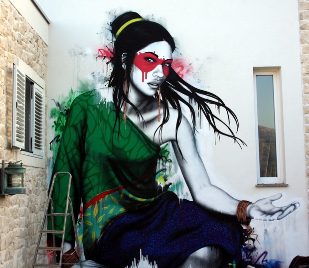 Street Art umjetnik Finbarr Fin DAC stvara u Ražancu, Foto: Nenad Nešović Street Art umjetnik Finbarr Fin DAC stvara u Ražancu, Foto: Nenad Nešović