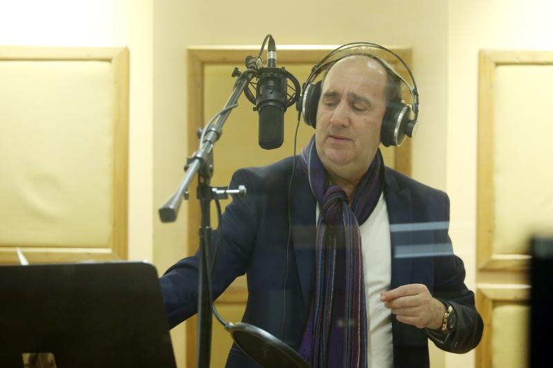 Mladen Grdović snima pjesmu na engleskom jeziku. Photo: Goran Jakus/PIXSELL